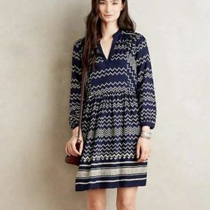 Anthropologie Holding Horses Chevron Dress